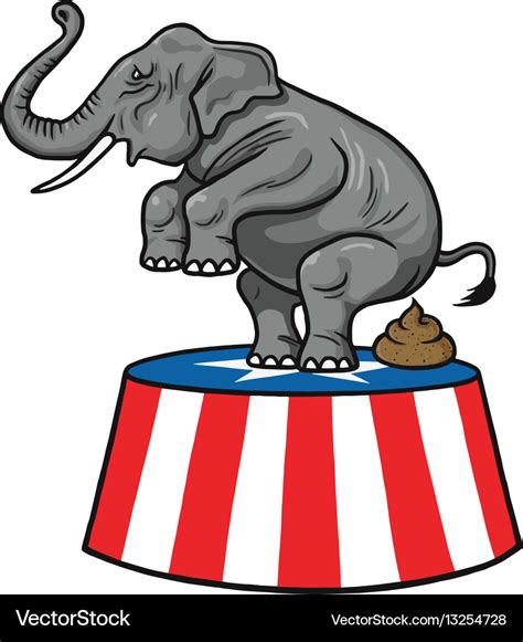 American republican party gop elephant Royalty Free Vector