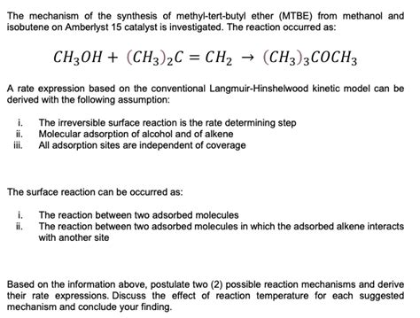 Solved The mechanism of the synthesis of methyl-tert-butyl | Chegg.com