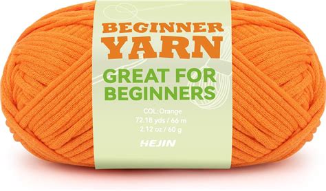 Amazon.com: 60g Orange Yarn for Crocheting and Knitting;66m (72yds ...