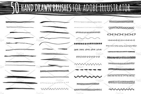 50 Adobe Illustrator vector brushes | Adobe illustrator vector, Vector ...