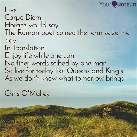 Carpe Diem Quote By Horace - Wallpaper Image Photo