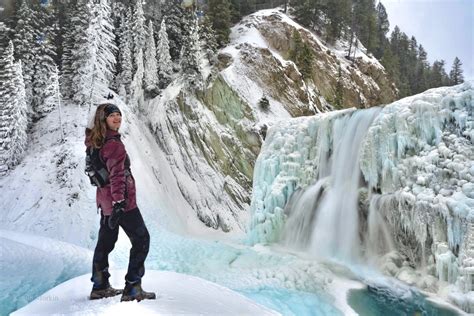 Hiking Wapta Falls in Winter - Yoho National Park - The Holistic Backpacker