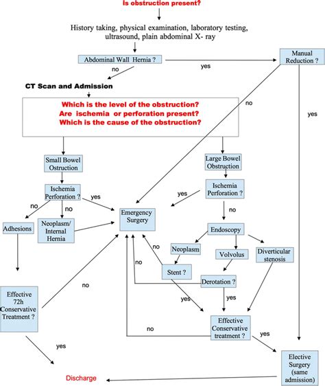 Management strategy of bowel obstruction (for about 90% of causes) | Download Scientific Diagram