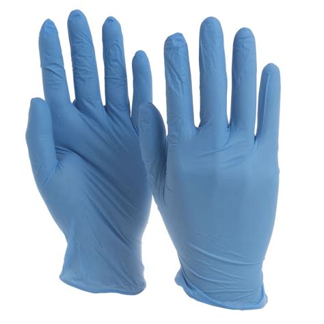 HUBERT® Blue Nitrile Powder-Free Disposable Gloves - Small