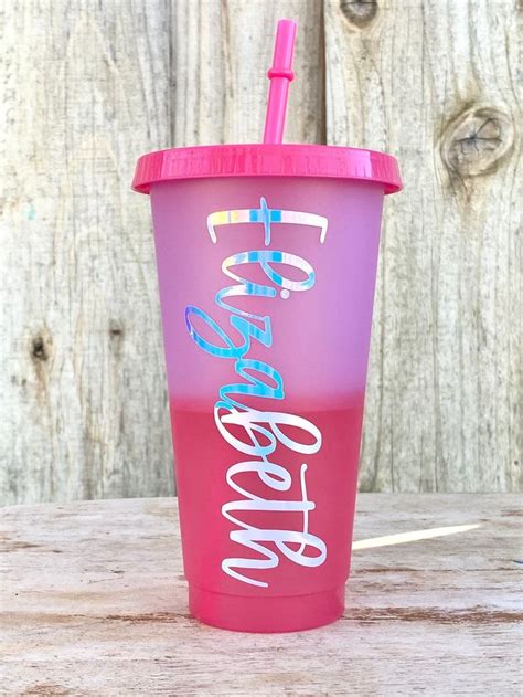 24oz Personalized Cold Color Changing Cups - Etsy | Etsy, Personalised ...