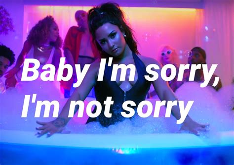 Sorry not sorry // Demi Lovato | Song lyric quotes, Soundtrack to my ...