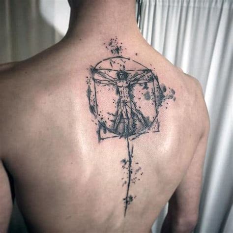 50 Vitruvian Man Tattoo Designs For Men - Da Vinci Ink Ideas