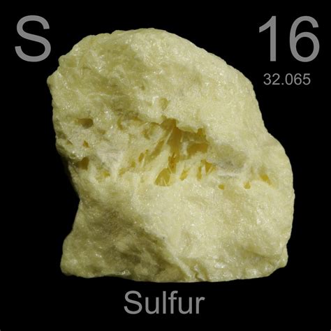 Native Sulfur from Jensan Set, a sample of the element Sulfur in the ...