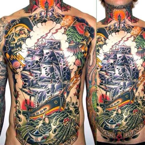 Top 75 Best Sailor Tattoos For Men - Classic Nautical Designs