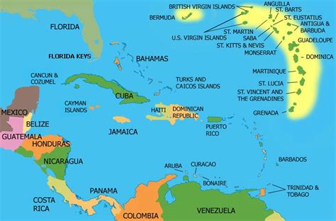 World Map Jamaica Bahamas