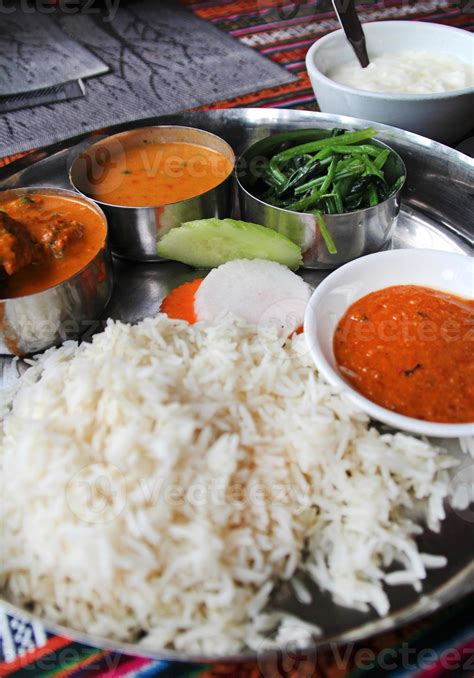 Nepalese Meal, Thali 735360 Stock Photo at Vecteezy