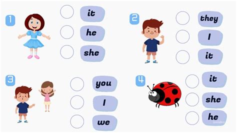 I, you, we, they, he, she, it | Grammar Pronouns | Games| Exercises - YouTube