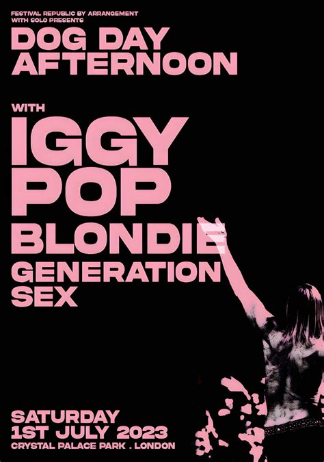 IGGY POP/BLONDIE London 2023 Tour Poster Print