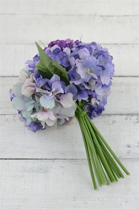 Hydrangea Bouquet Purple 9.5in