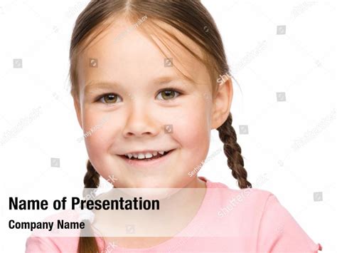 Portrait preschooler cute little PowerPoint Template - Portrait ...