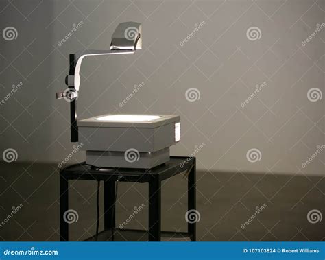 Vintage Overhead Projector on a Stand. Stock Photo - Image of retro ...