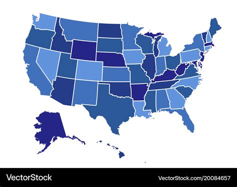 Usa map Royalty Free Vector Image - VectorStock