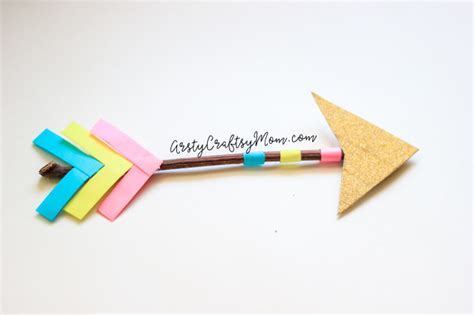 Stick Bow and Arrow Craft For Kids - Artsy Craftsy Mom