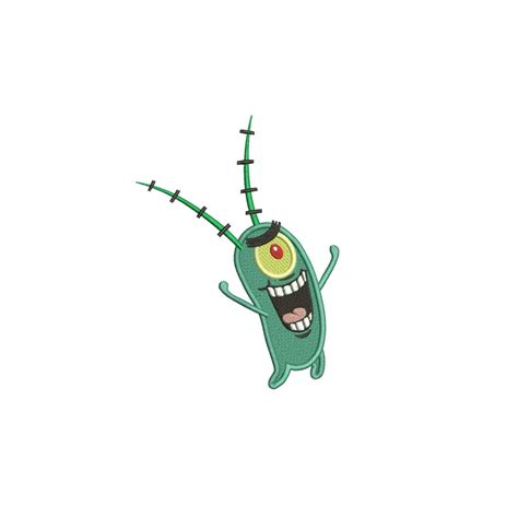 Plankton SpongeBob Squarepants Fill Stitch Embroidery Design