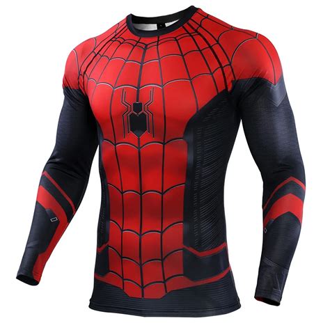 Spider Man 2019 New 3D Compression Shirt Printed T shirts Men Compression Shirt Cosplay Quick ...