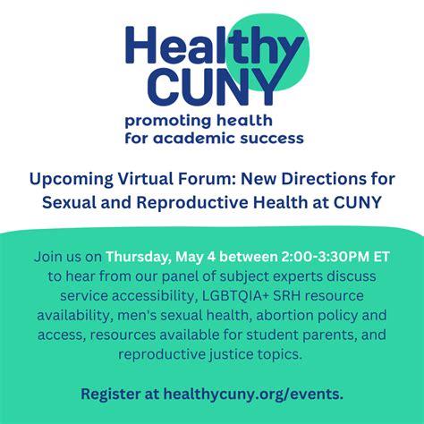 Healthy CUNY Virtual Forum: New Directions for Sexual and Reproductive ...