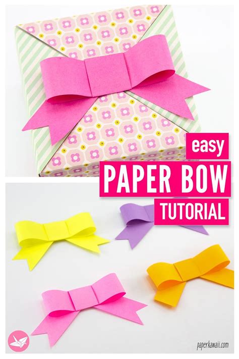 Make An Easy 3D Paper Bow Tutorial | Paper bow, Paper bows diy, Paper bows tutorial