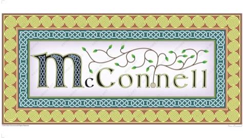 Art print of Irish surname McConnell. Celtic knot wall decor by Irish artist Kevin Drummond ...