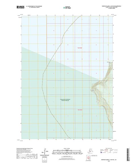 Nunivak Island C-1 OE W SE Alaska US Topo Map – MyTopo Map Store