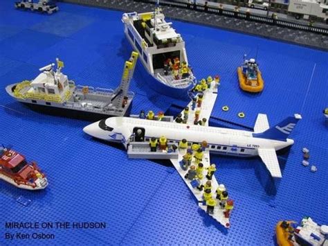 LEGO Diorama of The Miracle on the Hudson