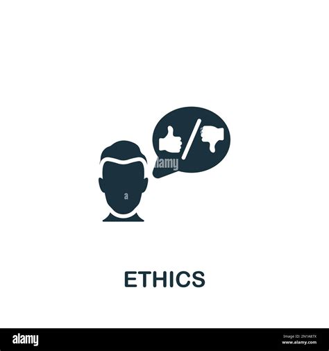 Ethics icon. Monochrome simple sign from core values collection. Ethics icon for logo, templates ...