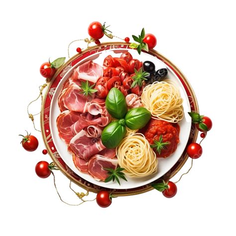 Tipical Christmas Italian Food With Christmas Decoration, Christmas ...