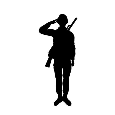soldier saluting figure silhouette icon 1870073 Vector Art at Vecteezy