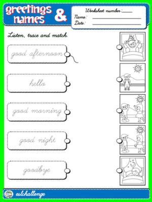 Supreme Greetings Worksheets Pdf Preschool Counting