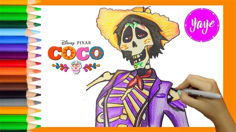 Como dibujar a Héctor de Coco Disney Pixar-How to draw Hector for kids-Yaye