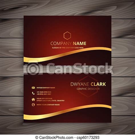 Red luxury golden business card design. | CanStock