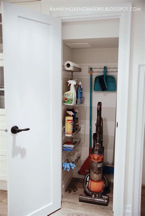 Rambling Renovators: Small Broom Closet Ideas | Broom closet organizer ...