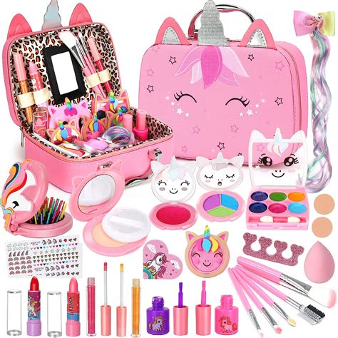 Amazon.com: Kids Washable Makeup Girls Toys - Girls Makeup Kit for Kids Make up Set Real Makeup ...