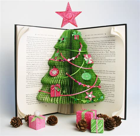 Christmas Tree Book Folding Pattern Tutorial Cut and Stick | Etsy UK