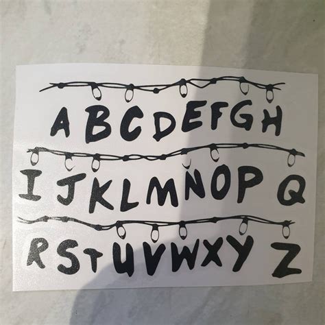 Stranger Things ABC Lights Alphabet Inspired Decal Vinyl - Etsy