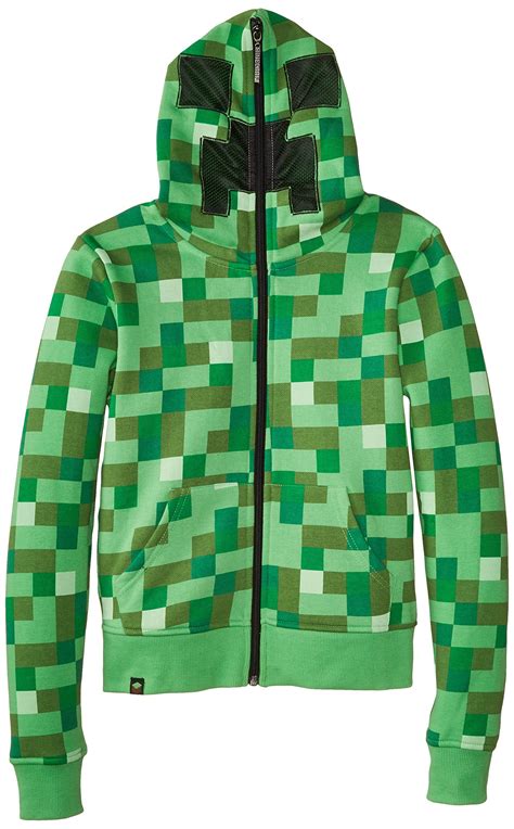 Minecraft Big Boys' Creeper Premium Zip-up Hoodie | Minecraft hoodie ...