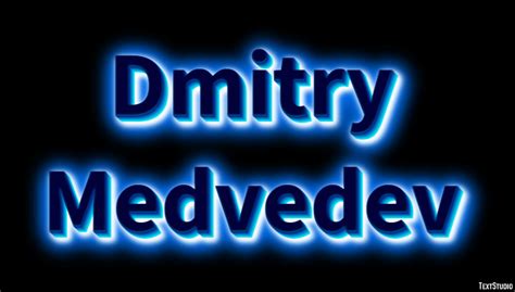 Dmitry Medvedev Text Effect and Logo Design Celebrity