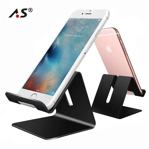 A.S Universal Mobile Phone Holder Stand Aluminium Alloy Desk Holder For Phone Charging Stand ...