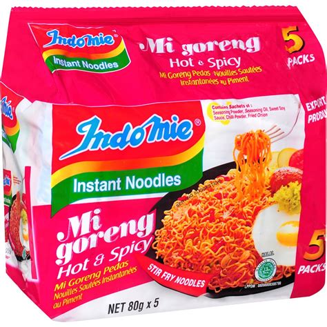 Indomie Hot & Spicy Noodles 5pk 400g | Woolworths