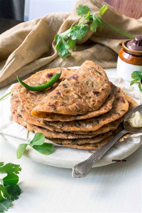 Fresh Methi Paratha Recipe - Indian Vegetarian Recipes