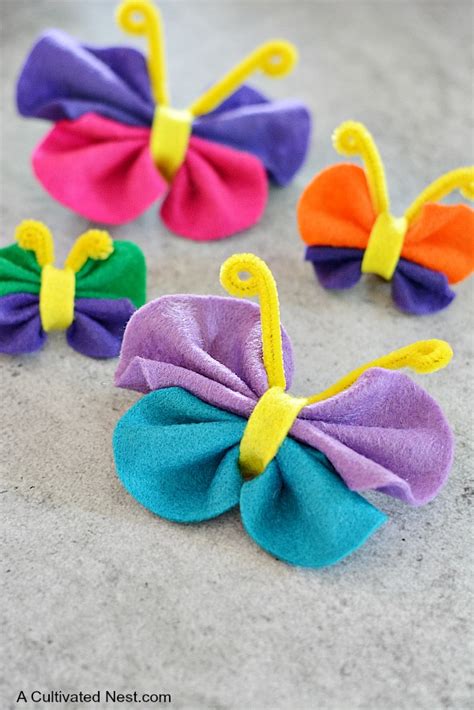 Easy No Sew Felt Butterfly Craft