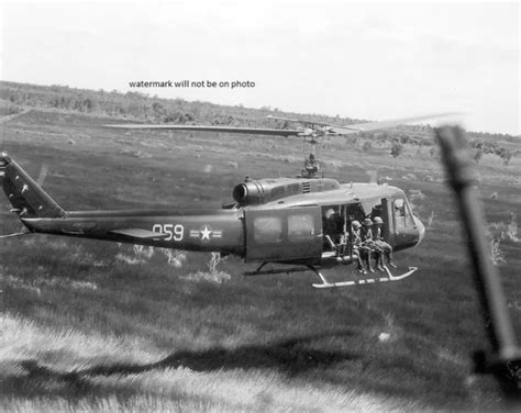 U.S UH-1 HUEY Helicopter over Mekong Delta 8"x 10" Vietnam War Photo Picture #2 $7.43 - PicClick