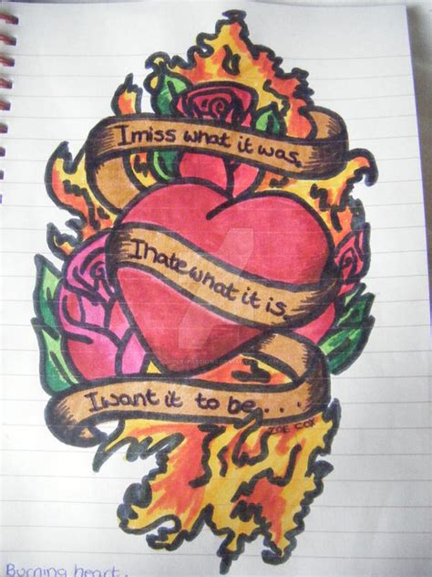 burning heart tattoo design by purple-passions on DeviantArt