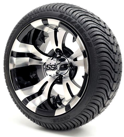 Golf Cart Wheels and Tires - 12" Vampire SS & (215/35-12 or 215/50-12 ...