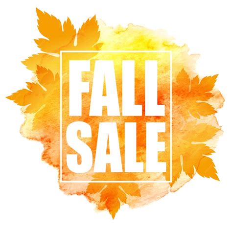 Free Vector | Fall sale banner with colorful watercolor leaves