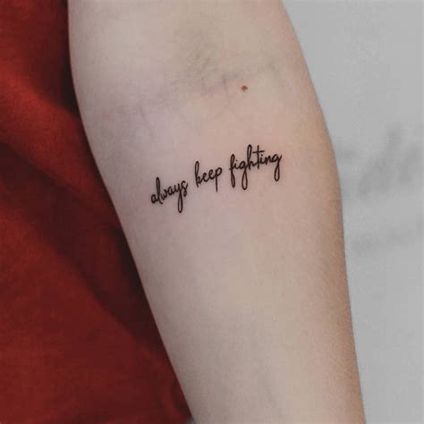 70 Tiny Quote Tattoos That Are Inspiring, Uplifting, and Encouraging ...